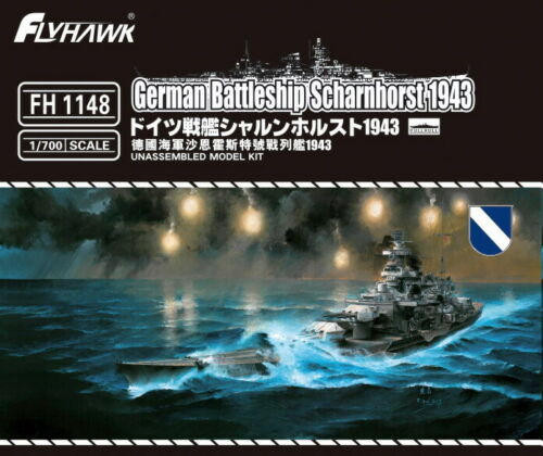 Flyhawk Model 1/700 Battleship Scharnhorst 1943 1148 at LionHeart Hobby