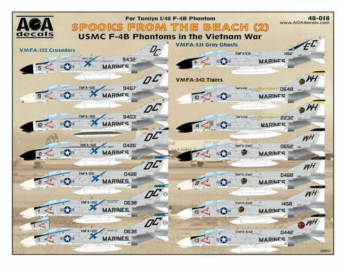 AOA Decals 1/48 USMC F-4B Phantoms Vietnam Pt.2 48018