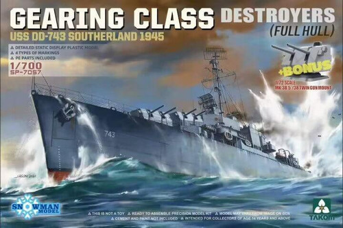 Takom 1/700 Gearing Class Destroyer DD-743 7057